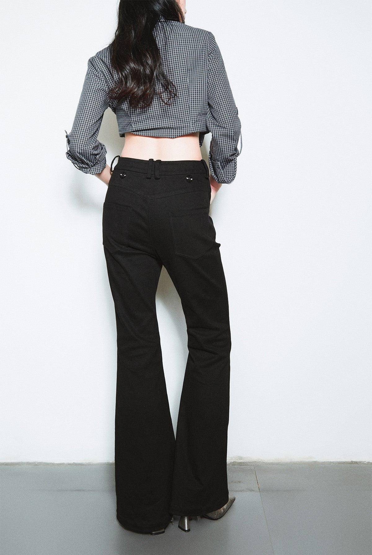 Two-piece Detachable Irregular Design Flared Skirt Pants SEL0014