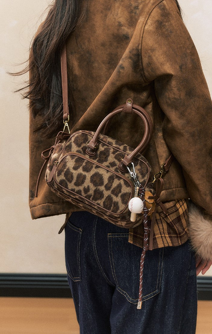 Hand-held Shoulder Crossbody Leopard Bag SHI0100