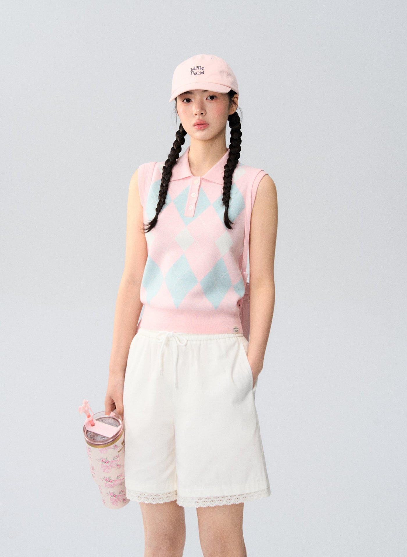 Diamond Lapel Knitted Vest LAL0174