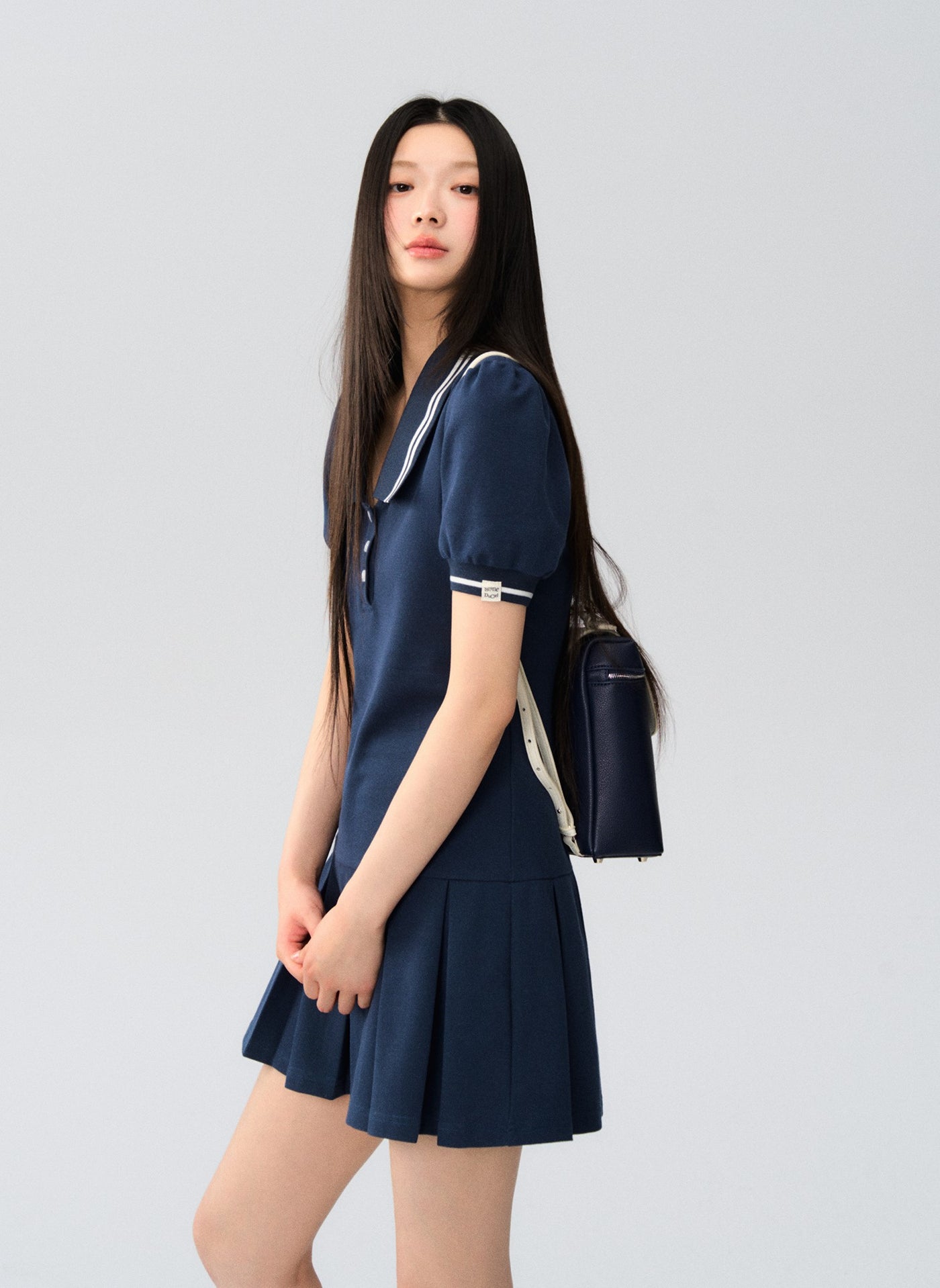 Puff Sleeve I-shaped Dress LAL0176
