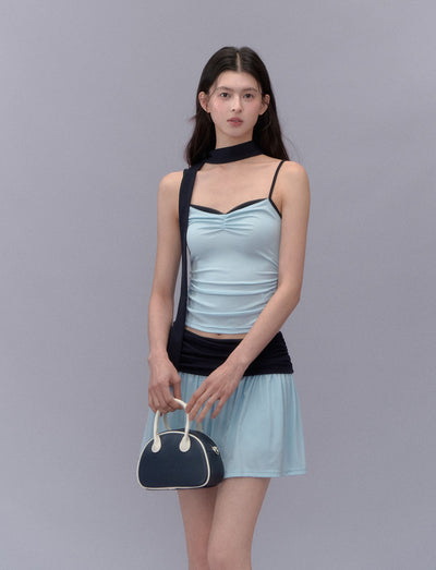 Contrast Color Camisole/Skirt LAL0200