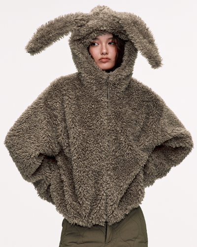 Rabbit Ears Soft Plush Lazy Casual Jacket WOO0130