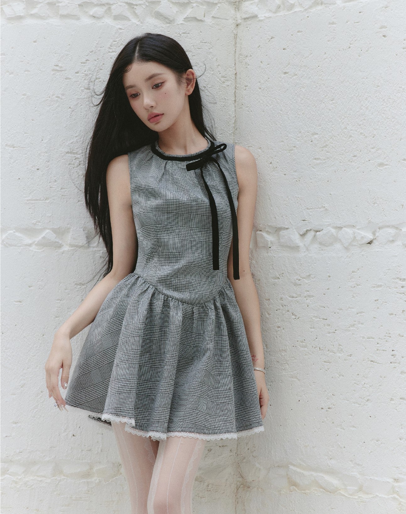 Holiday High-end All-match Gray Vest Dress FRA0238