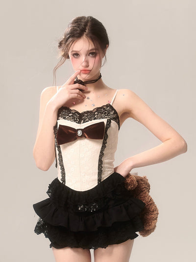 French Style Lace Bow Camisole DIA0073