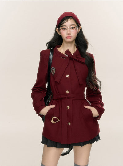 British Style Intellectual Suit Red Jacket DIA0234