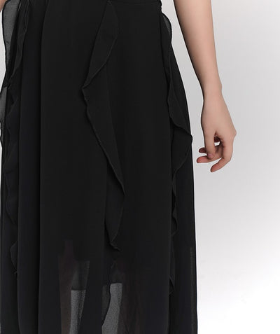 Black French Suspender Dress LAD0062