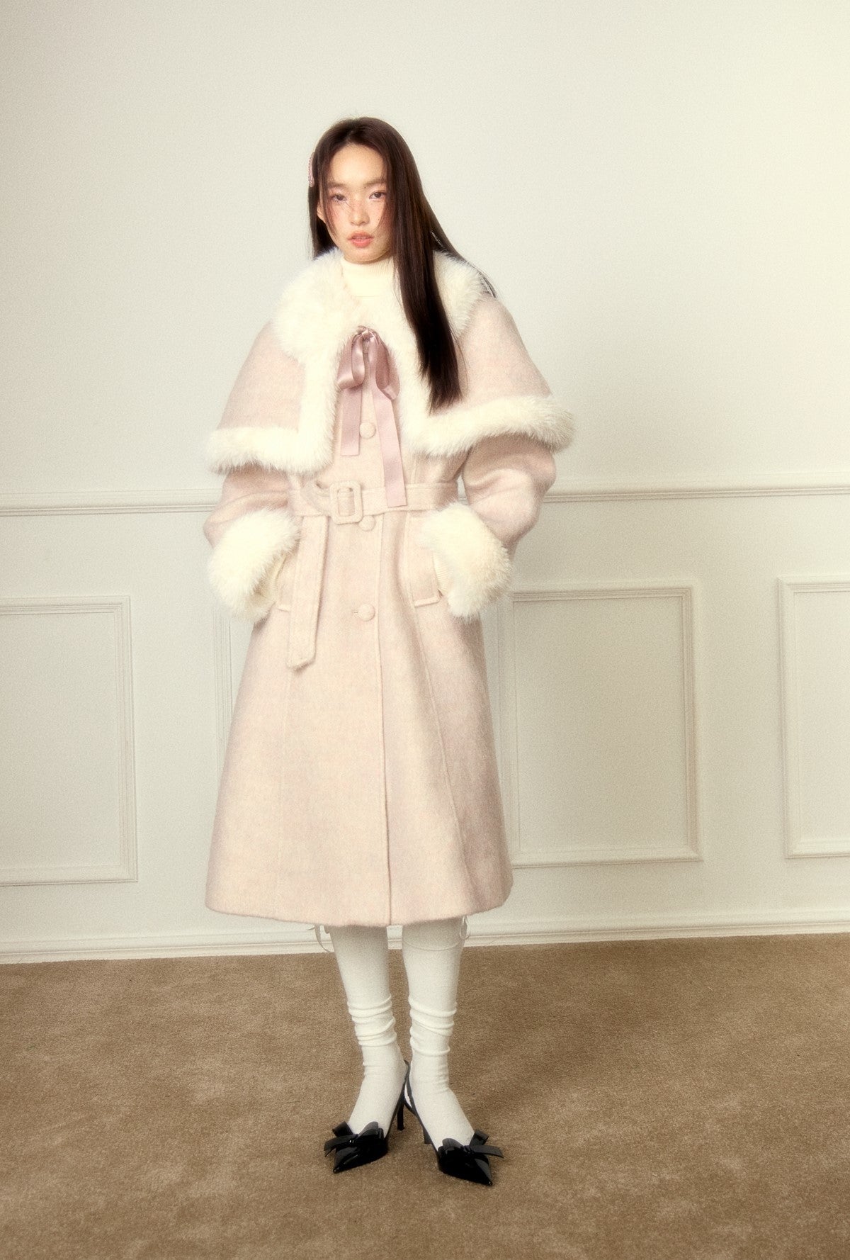Detachable Cloak Long Woolen Coat LOS0005