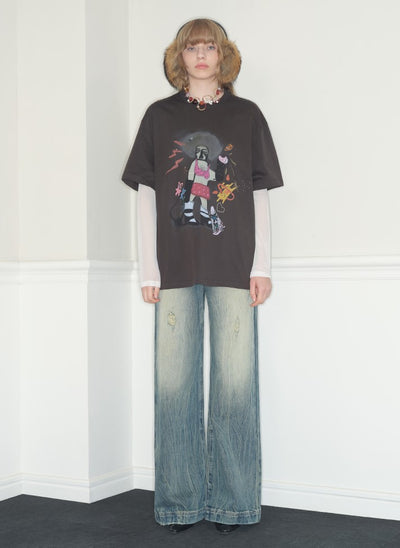 Original Fun Printed Loose Casual T-shirt RUN0033