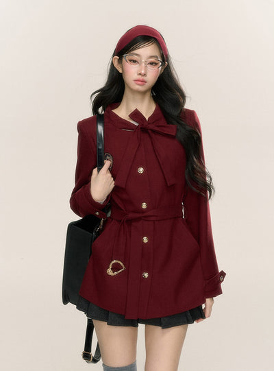 British Style Intellectual Suit Red Jacket DIA0234