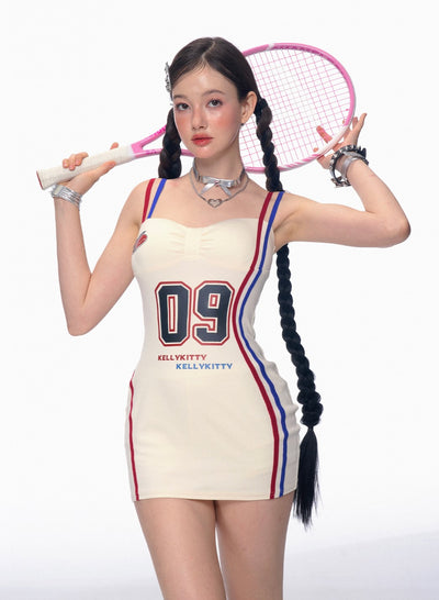 Sports Casual Tight Suspender Short Dress DIA0187