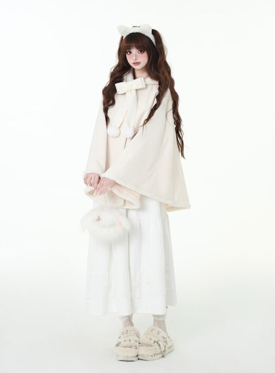 Big Ribbon Cloak Jacket with Rabbit Ear Hood CRA0100