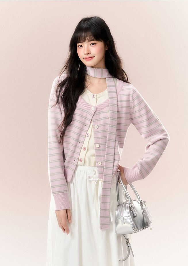 Casual Fake Two-piece Knitted Cardigan NTO0169