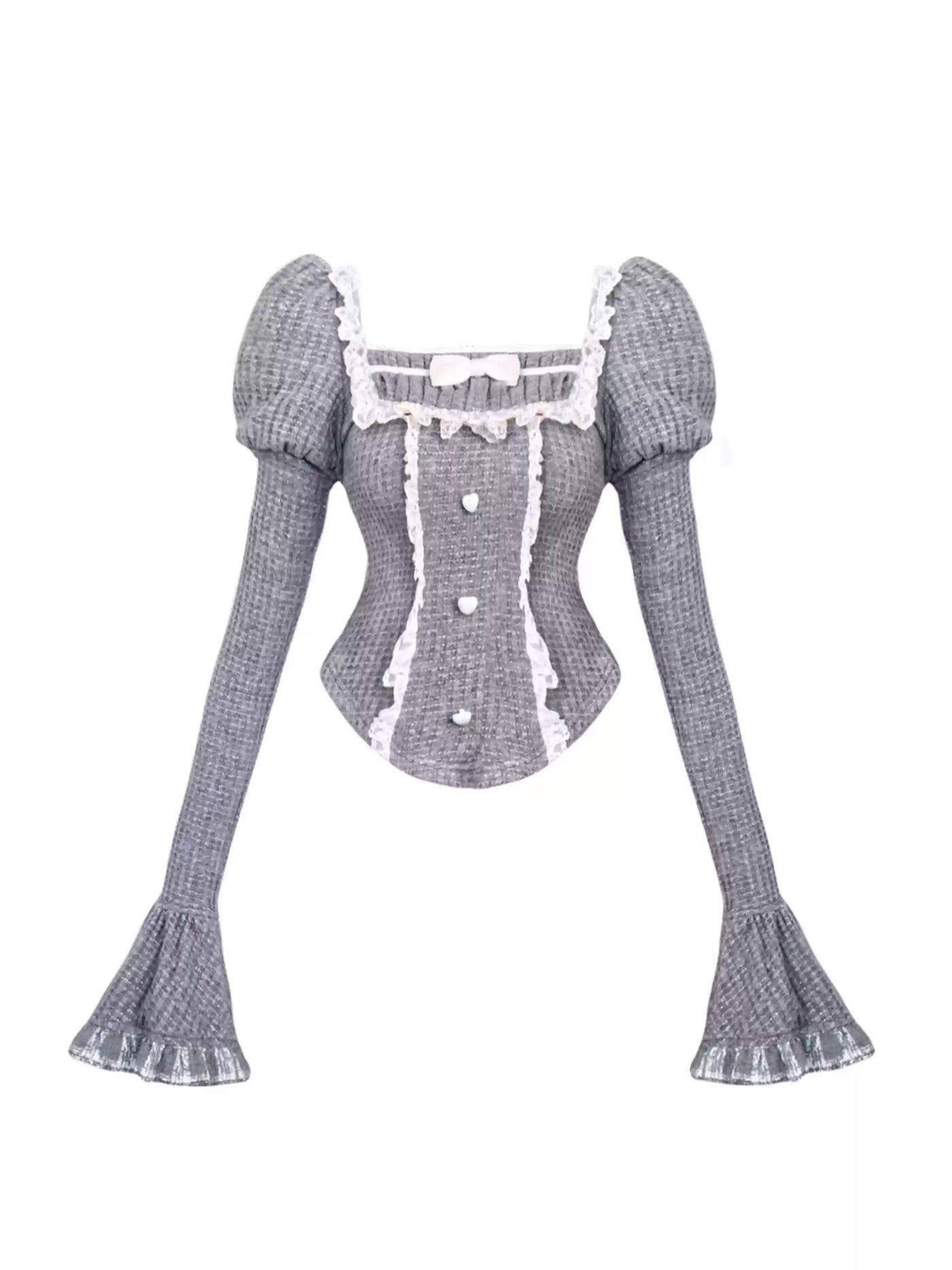 Kitten Grey Knit/Apron/Cake Skirt SER0122