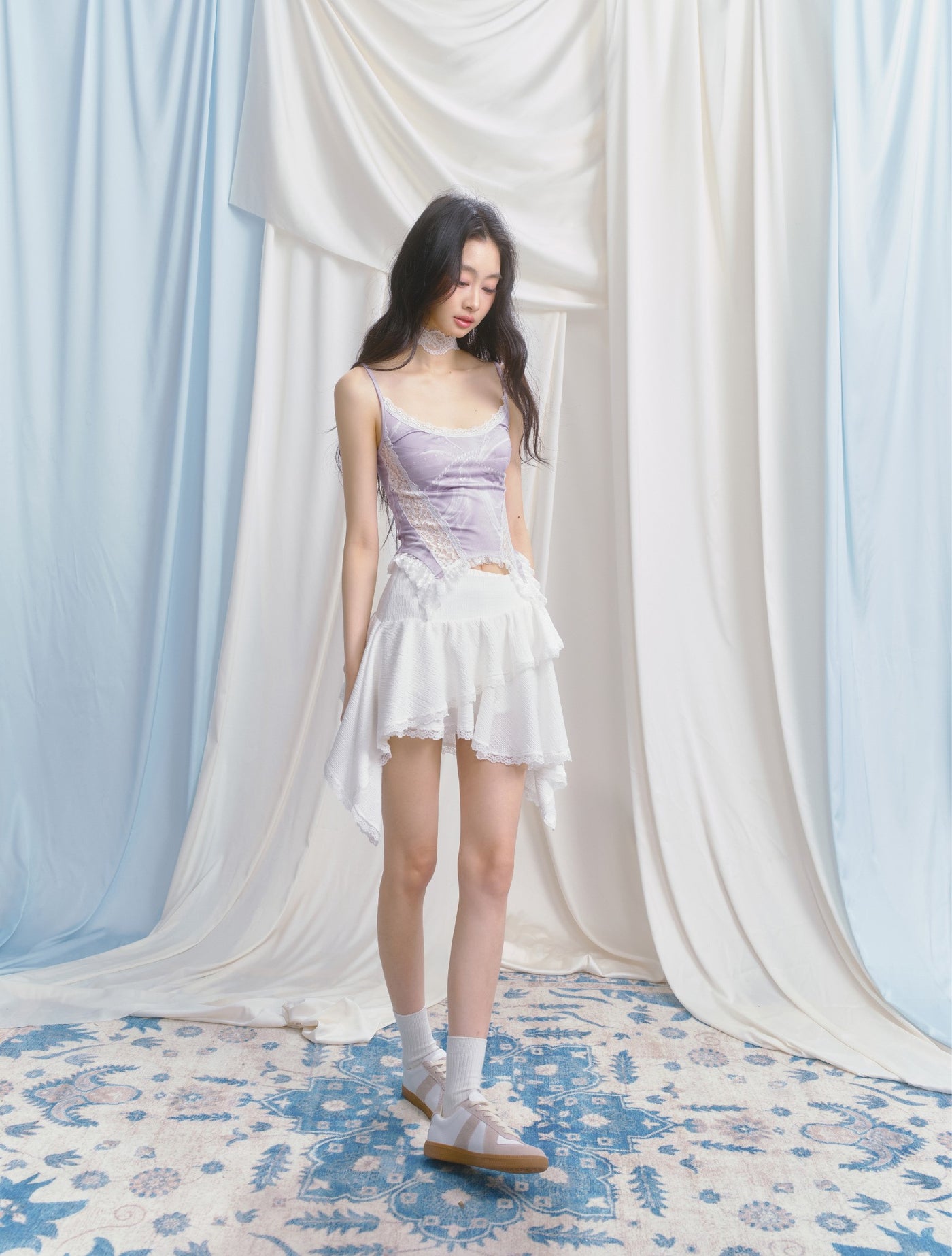 Butterfly Print Lace Camisole SAL0150