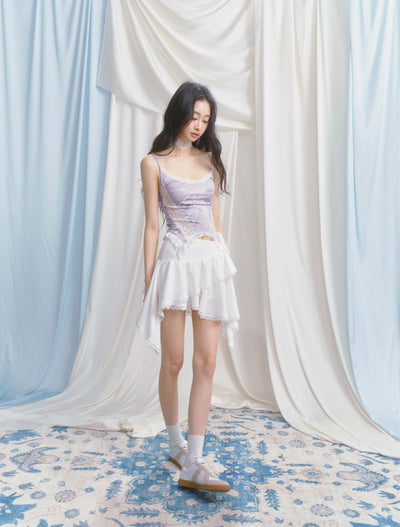 Butterfly Print Lace Camisole SAL0150