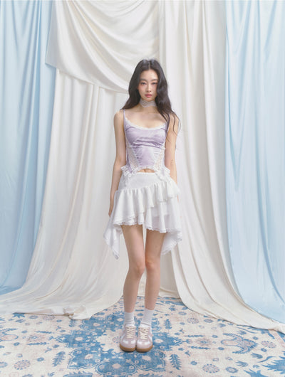 Butterfly Print Lace Camisole SAL0150