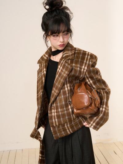 Plaid Tweed Jacket CHI0005