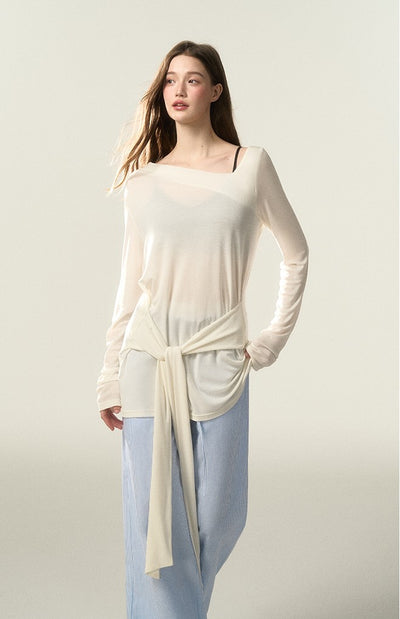 Lazy Style One Shoulder T-shirt AFF0041