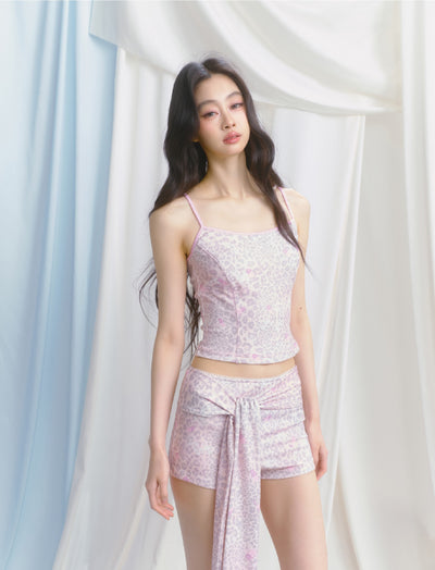 Pink Leopard Camisole/Shorts SAL0144