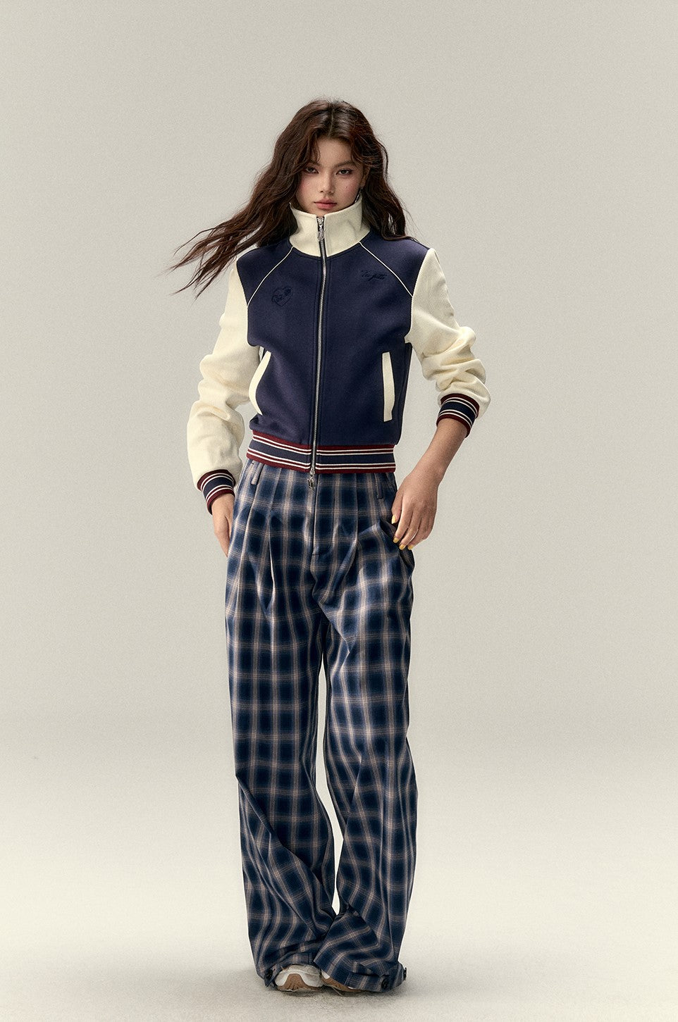 All-match Plaid Casual Loose Pants VIA0214