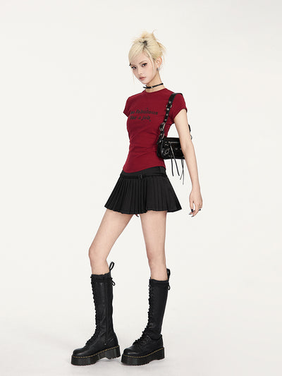 Print Round Neck Slim T-shirt VOC0361