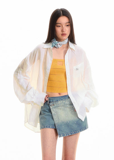 Natural Casual Loose Thin Shirt NOT0292