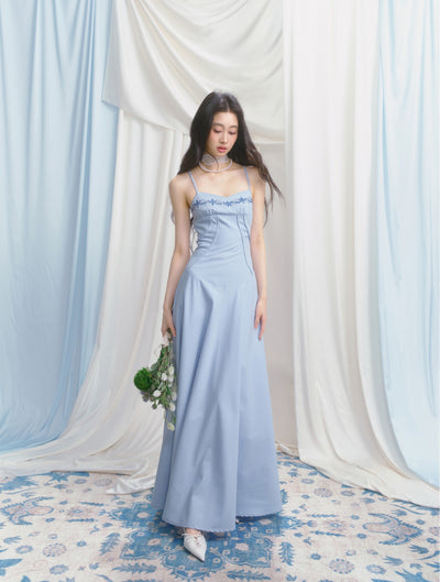Embroidery Lace Suspender Dress SAL0148