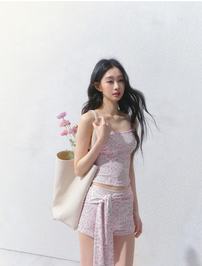 Pink Leopard Camisole/Shorts SAL0144