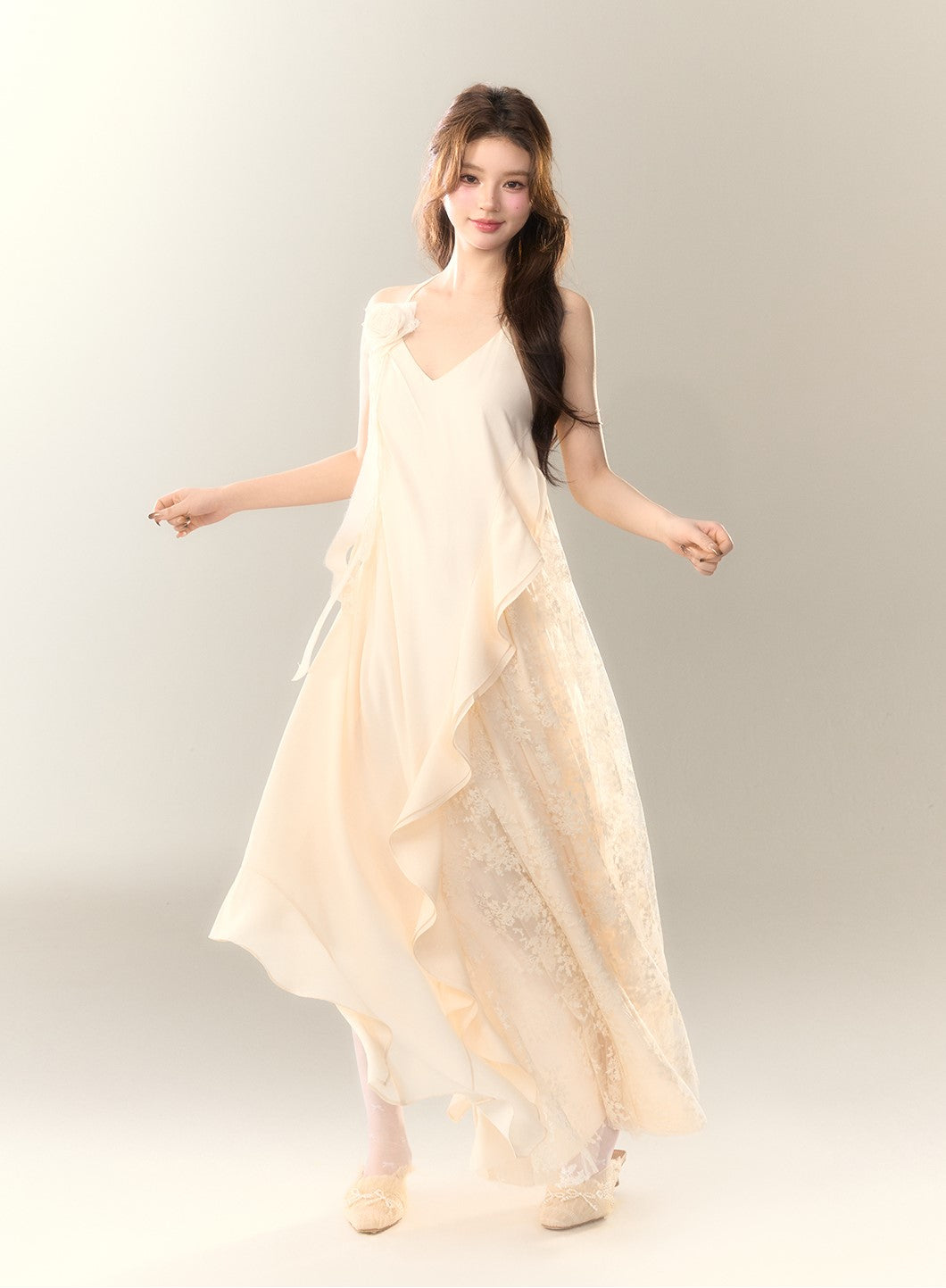 Seaside Lace Splicing Dress BBB0151