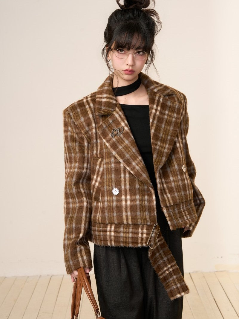 Plaid Tweed Jacket CHI0005