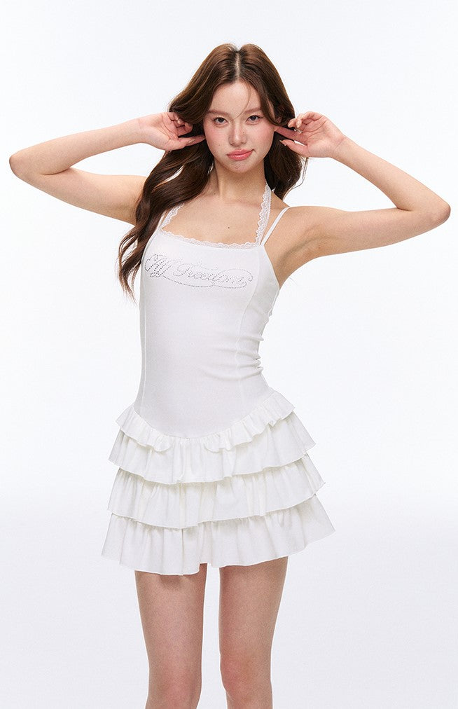 Diamond Lace Suspender Dress AFF0059
