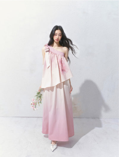 Camellia Gradient Niche Dress SAL0140