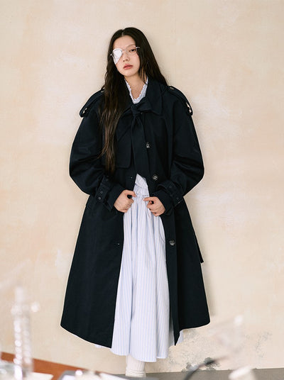 Classic Detachable Hood Long Coat LAL0104