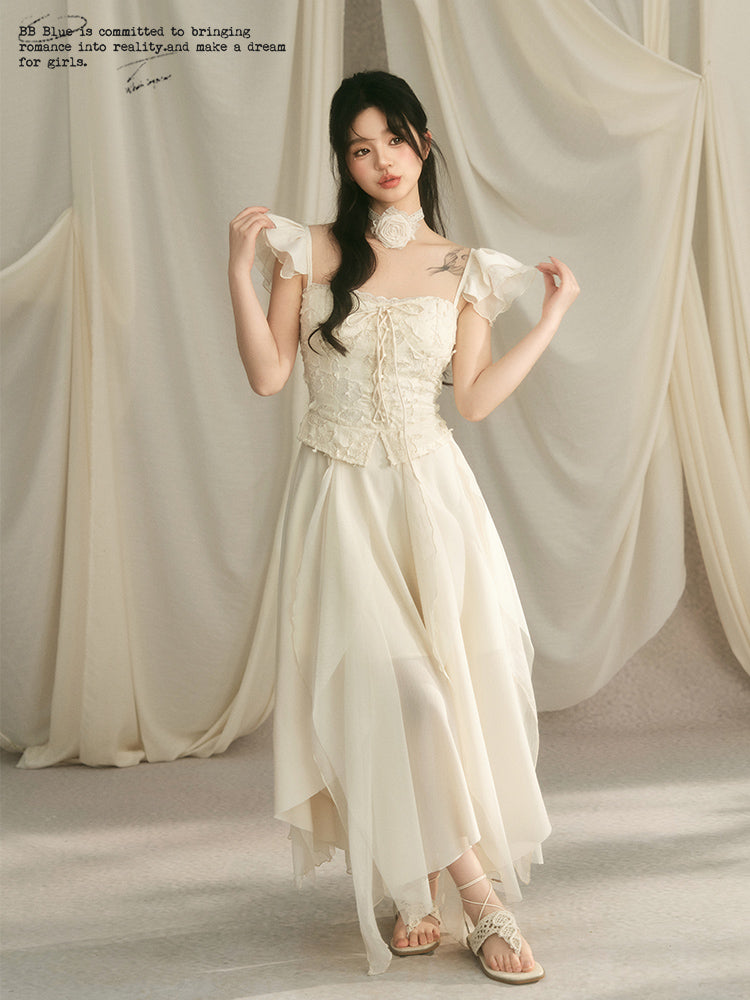 Ruffle French Sleeveless Top Fairy Dress BBB0061