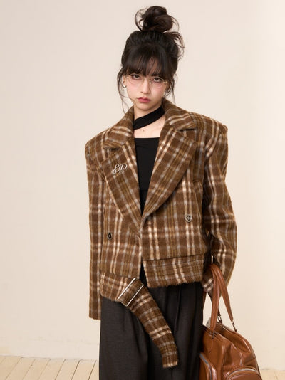 Plaid Tweed Jacket CHI0005