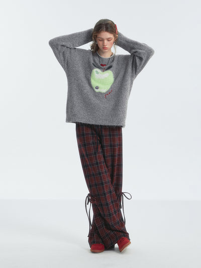 Plaid Drawstring Bow Casual Pants SOM0125