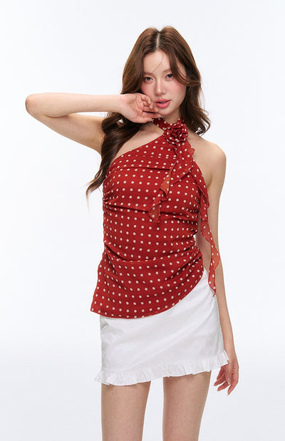 Satin Glossy A-line Short Skirt AFF0053