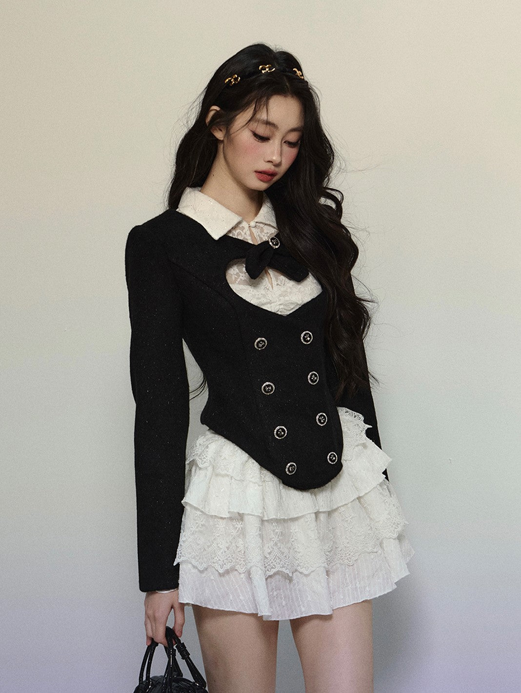 French Luxurious Style Jacket/Lace Dress DIA0305