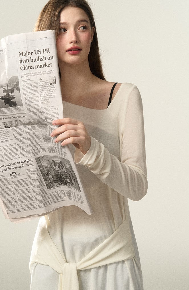 Lazy Style One Shoulder T-shirt AFF0041