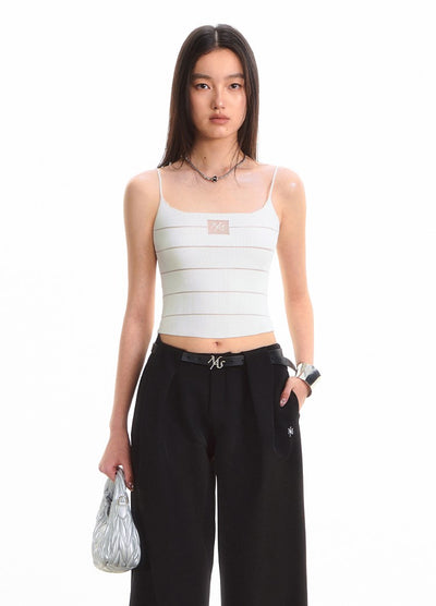 Beaded Striped Slim-fit Camisole NOT0286