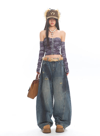 American Street Machete Wide-leg Jeans UNC0218