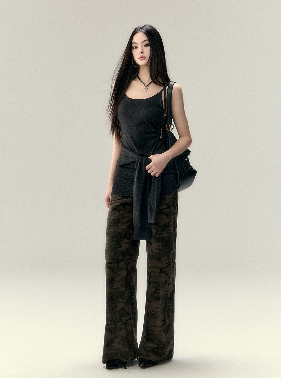 Leopard/Camouflage Wide-leg Pants VIA0196