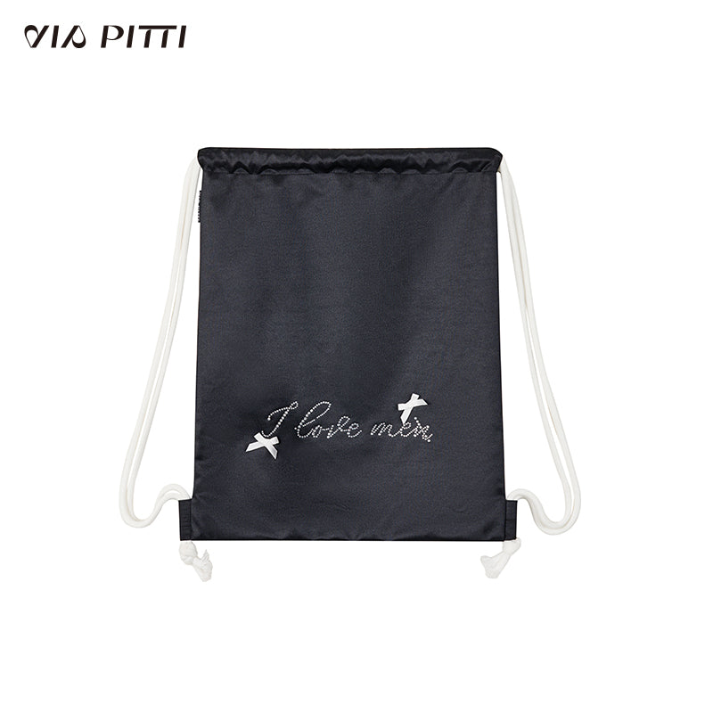 Small Ribbon Design Drawstring Backpack VIA0109