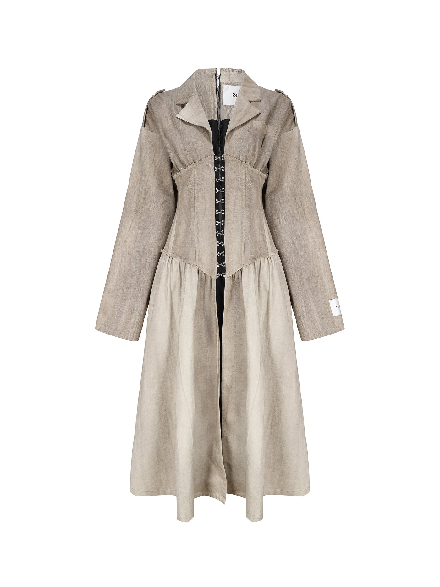Back Zip A-Line One-Piece Style Trench Coat ANS0046