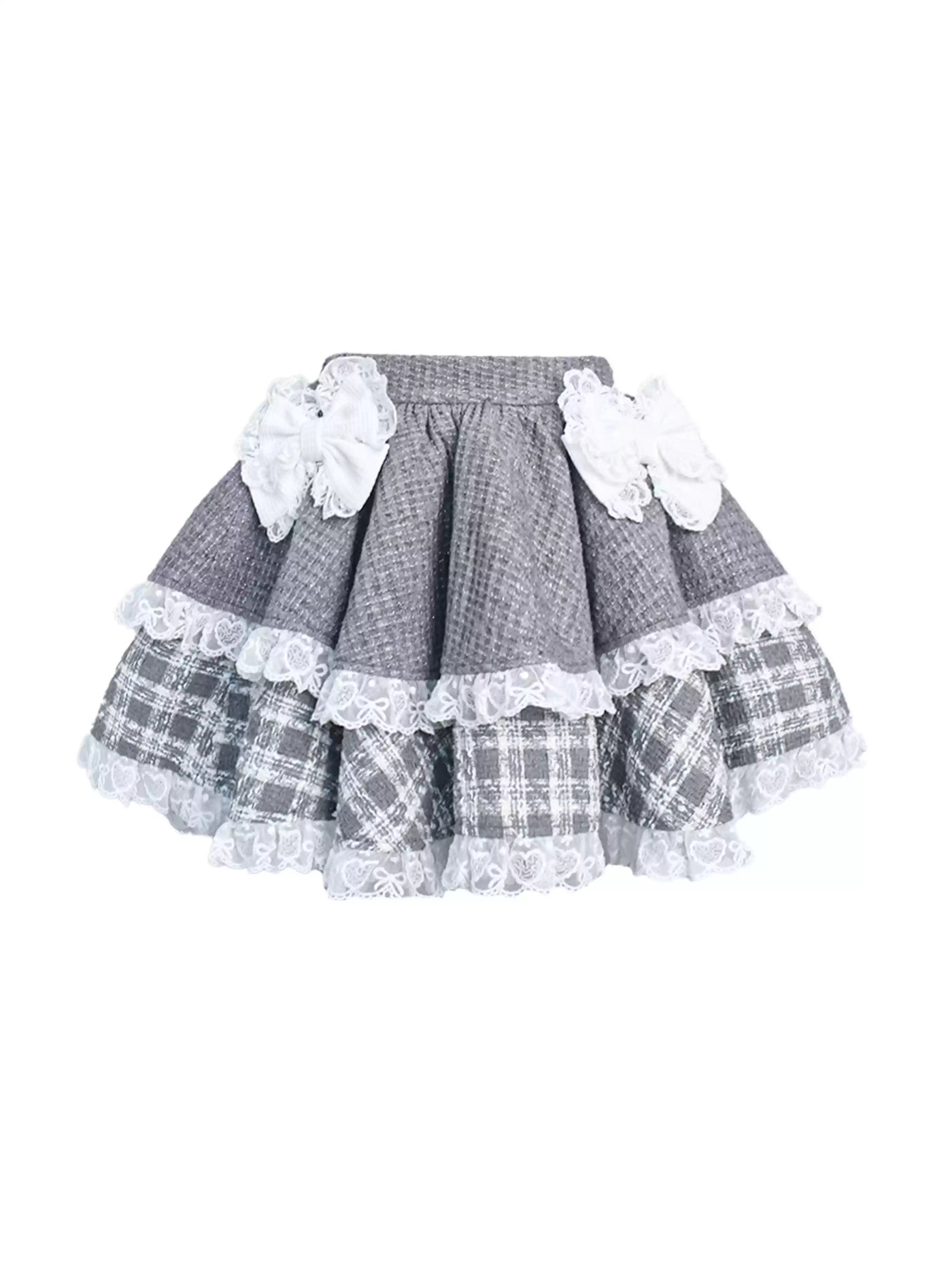 Kitten Grey Knit/Apron/Cake Skirt SER0122