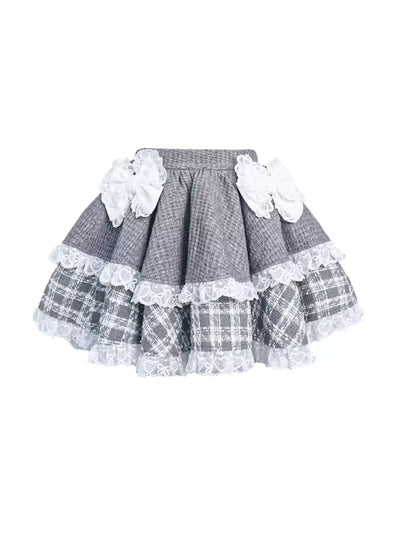 Kitten Grey Knit/Apron/Cake Skirt SER0122