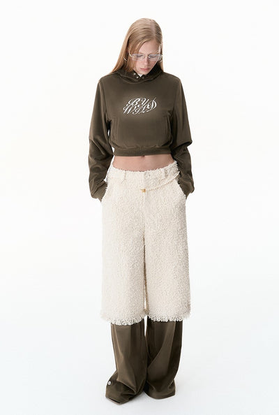 Velvet Sweatshirt Hoodie/Low Waist Rivet Design Pants BYW0018