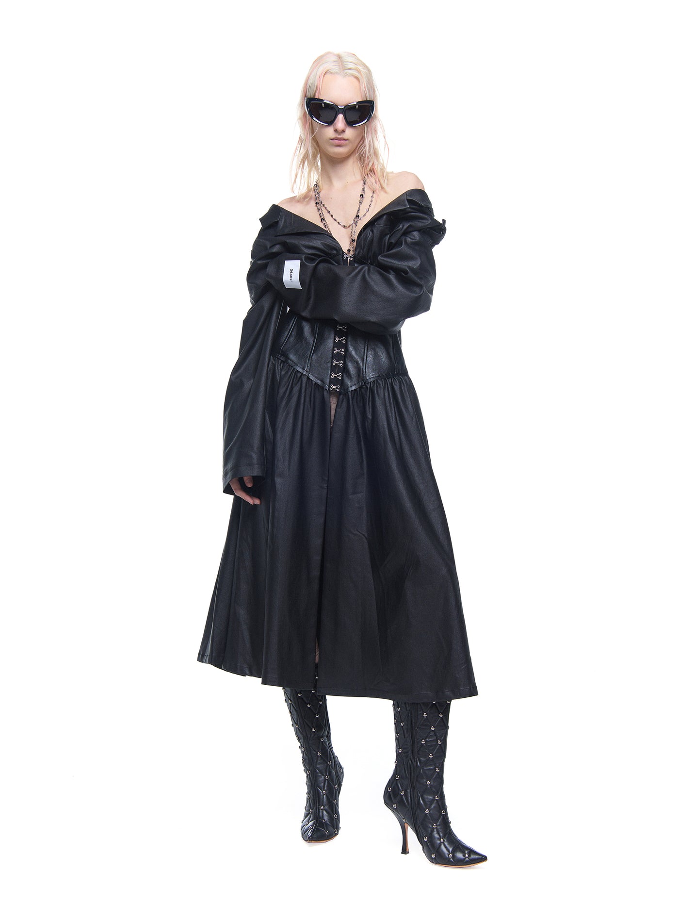 Back Zip A-Line One-Piece Style Trench Coat ANS0046