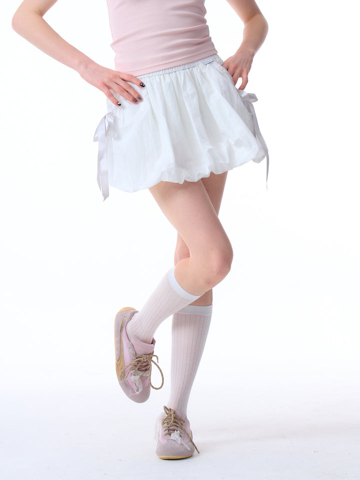 新品♡ bonjour skirt dress ＆scarf 8Y♡ Bow A-line Flower Bud Skirt ZIZ0241 – Young Social Club.