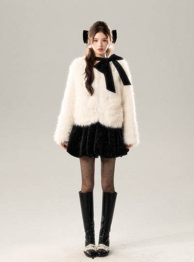 High-end Knitted Bow Dress BBB0123